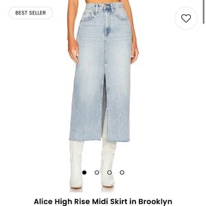 Alice Midi Denim Skirt Pistola